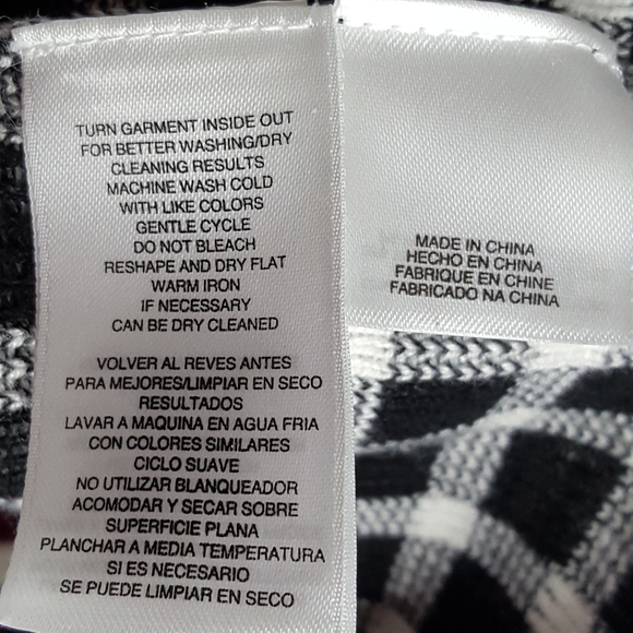 Jones New York Signature Pullover Black White Gingham Check Top Women's Size L - Picture 9 of 13